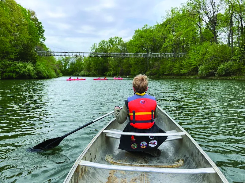 Child canoeing